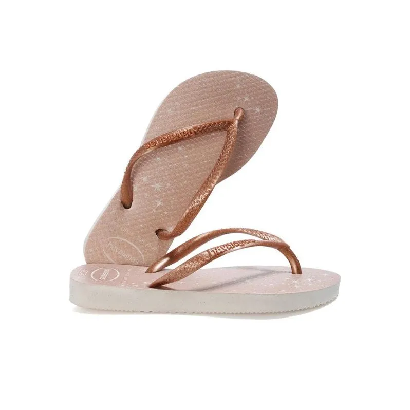 Havaianas Flip Flops Low Heel Women's Pink Silver-2