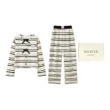 Beige Apricot 6709 (Long-Sleeved Top+Pants) Two-Piece Set
