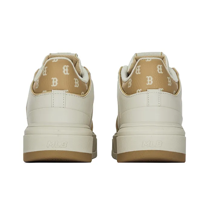 MLB Chunky Liner Mid Top Skateboard Shoes Unisex Beige Yellow-4