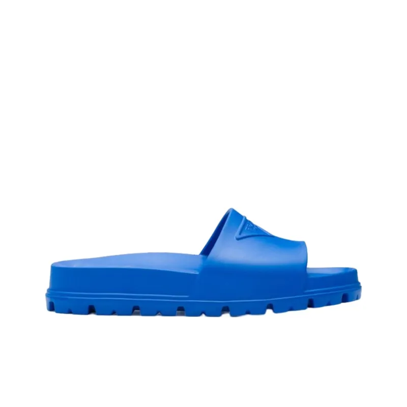 PRADA Rubber Slides Light Blue-1