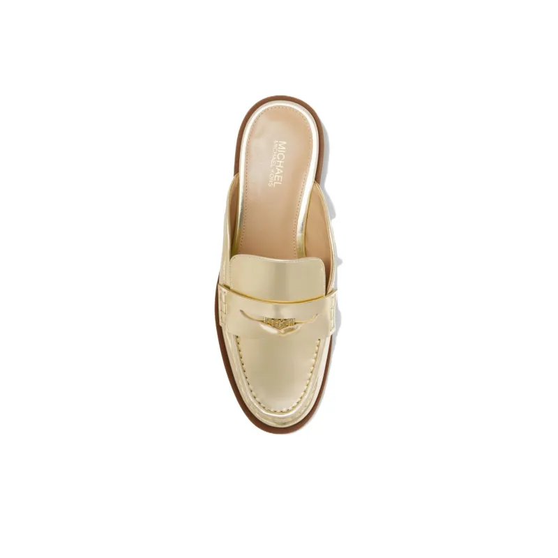 MICHAEL KORS Eden Slip-Resistant Wrap-toe Slippers Women's Light Gold-3