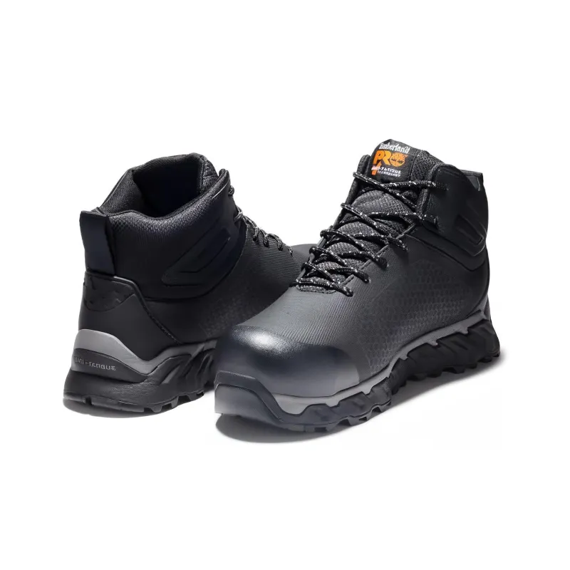 Timberland Powertrain Wear Resistant Cushioning Water Resistant Ankle Length Outdoor Boots Men's Black-3