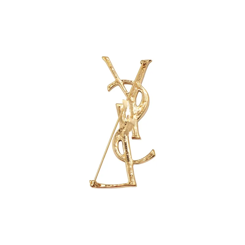 SAINT LAURENT Opyum Ysl Crocodile Brooch-2