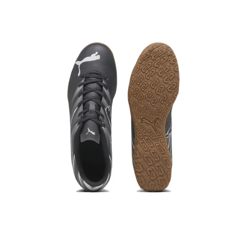 PUMA Attacanto IC/IN Cushioning, Wear Resistant Soccer Shoes Men's Black White-3