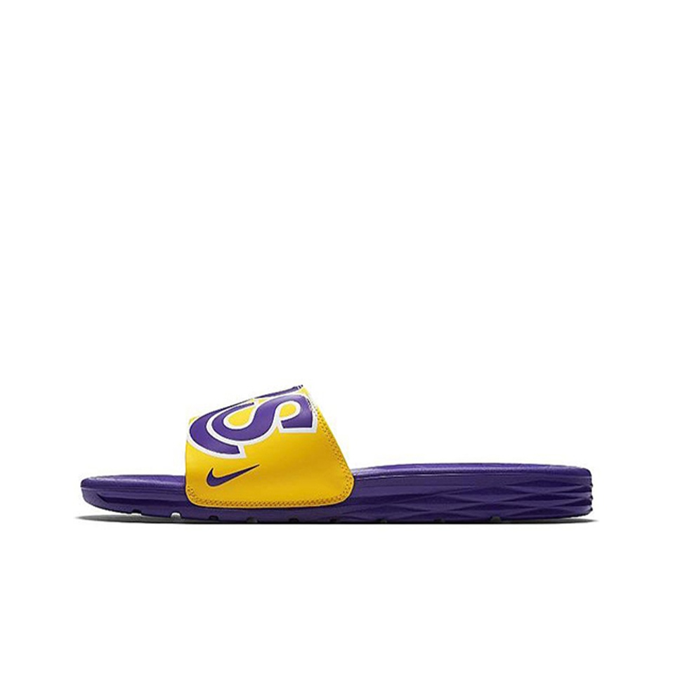 Nike lakers slippers best sale