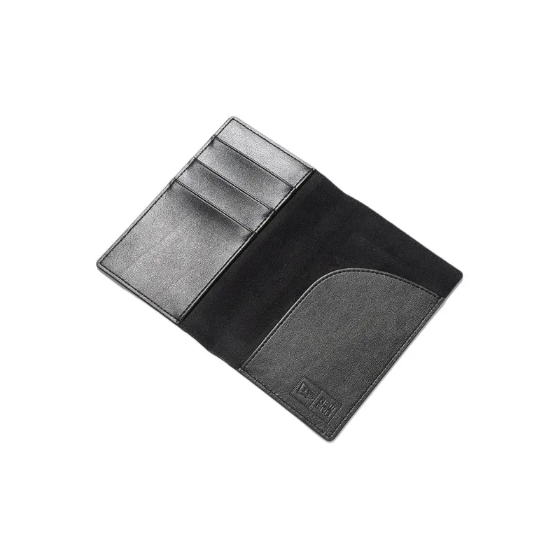 New Era Artificial Leather Passport Holder Wallet Unisex Black-4