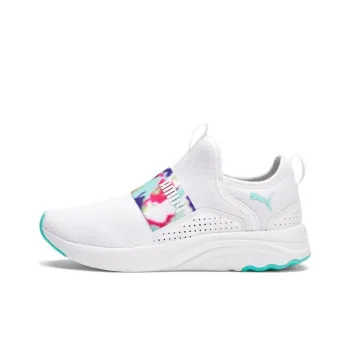 PUMA Softride Sophia Slip On Cushioning Wear-Resistant Low-Top Running Shoes Women's White