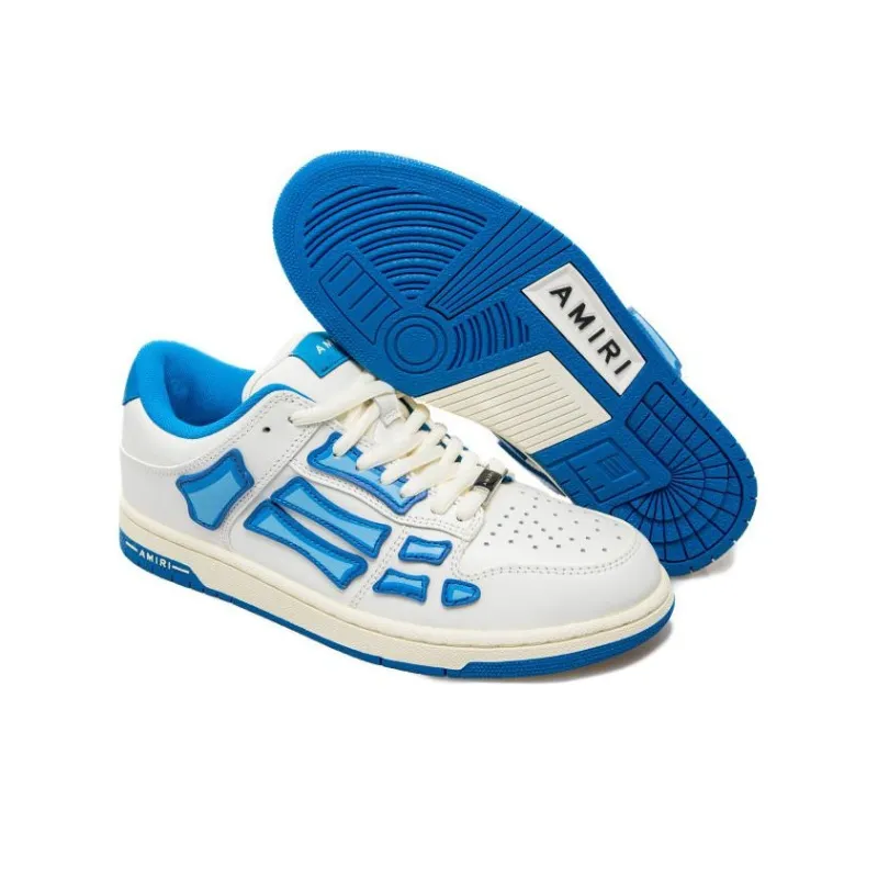 AMIRI Skel Top Low 'White Air Blue'-3