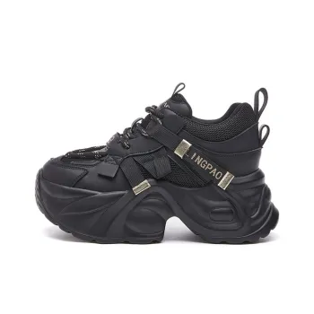 LINGPAO Lightweight Height Increasing Low-Top Chunky Sneakers Women's