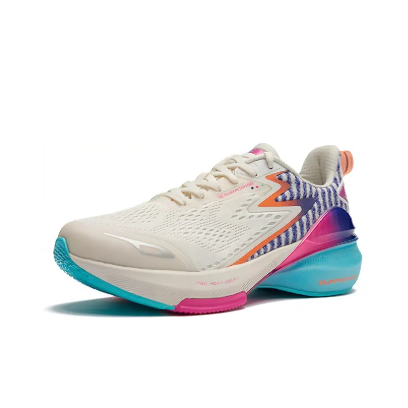 THREE BODY x 361° Abrasion Resistant, Breathable, Lightweight Low Top Running Shoes Men's White Purple-2