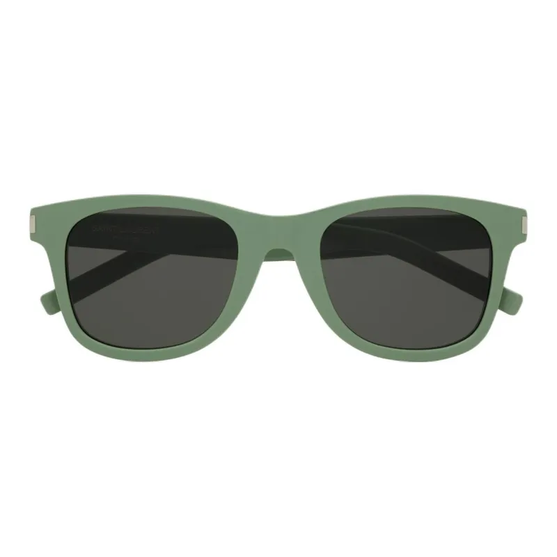 SAINT LAURENT Plastic Acetate Square Sunglasses Women's Green-1