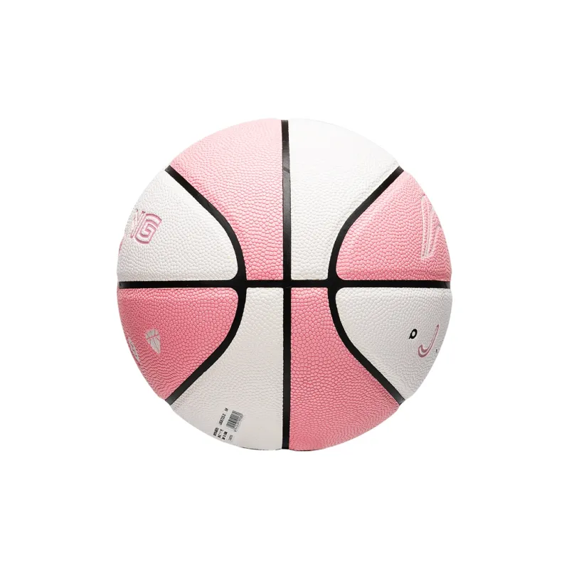 LiNing PU Basketball Pink/White Size 6 Training Unisex-3