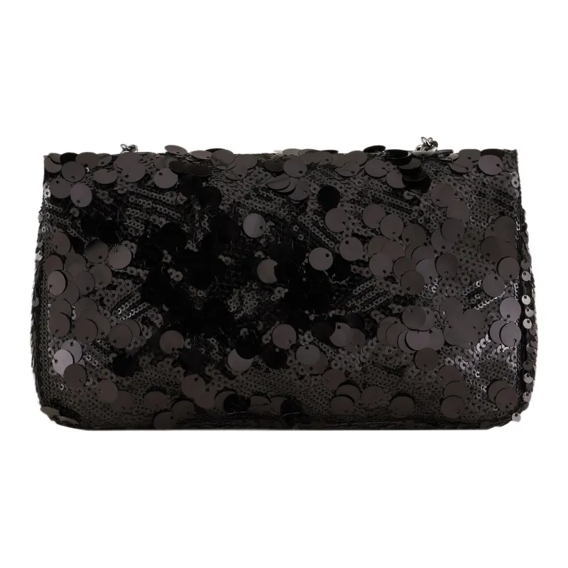 EMPORIO ARMANI Satin Shoulder Bag Crossbody Bag Clutches Regular Women's Black-2