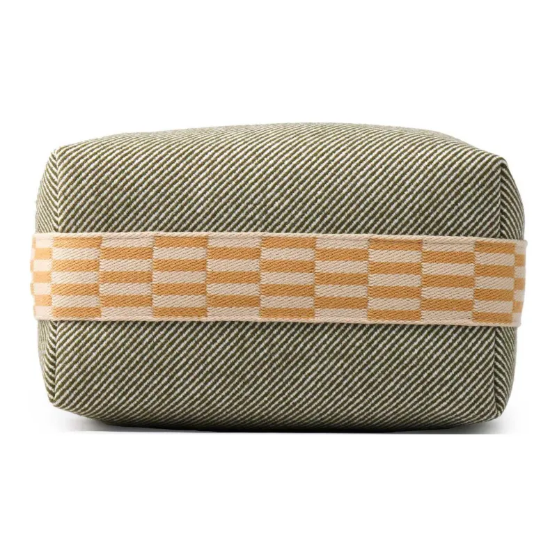 HERMES Bride a Brac Wool Twill Handbag Toiletry Bag Small Size Women's Forest Green-4