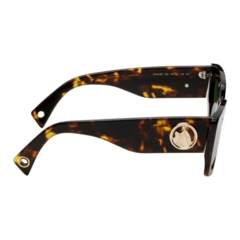 Lanvin Acetate Irregular Shape Sunglasses Unisex Tortoiseshell-1