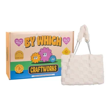 Bywhich Plush Totes Handbag Shoulder Bag Large Size Women's White