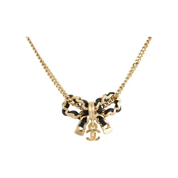 CHANEL Metal Necklaces Women's Yellow