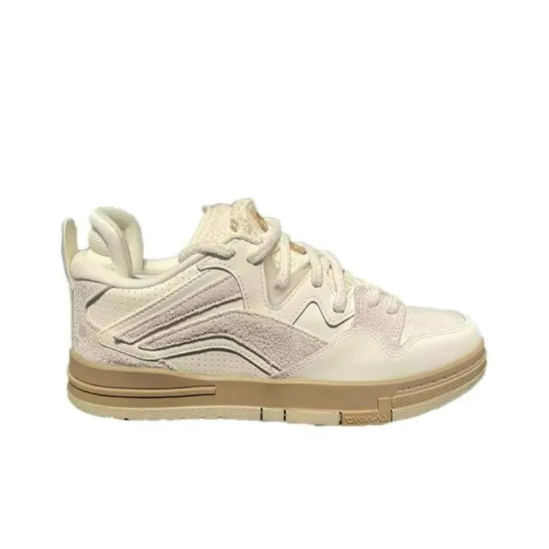 LiNing Wave Anti Slip Wear Resistant Low Top Skateboard Shoes Men's Ecru-1