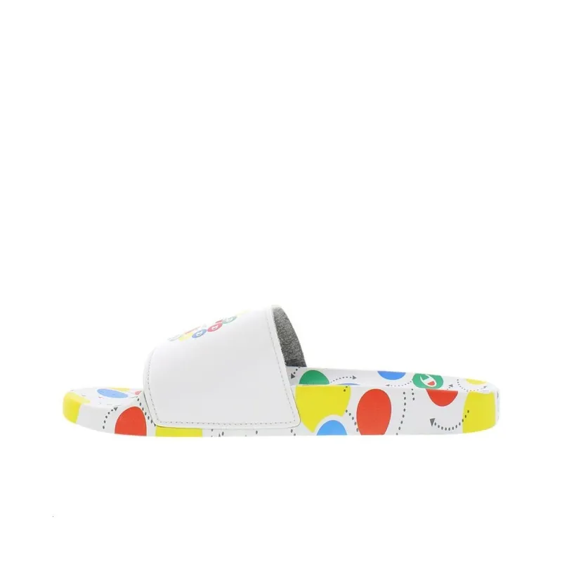 Champion Ipo Twister Aop Slide Slippers Men's White Yellow-0