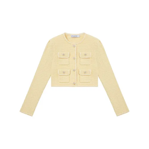 Self-portrait Jackets Women's Cream Yellow