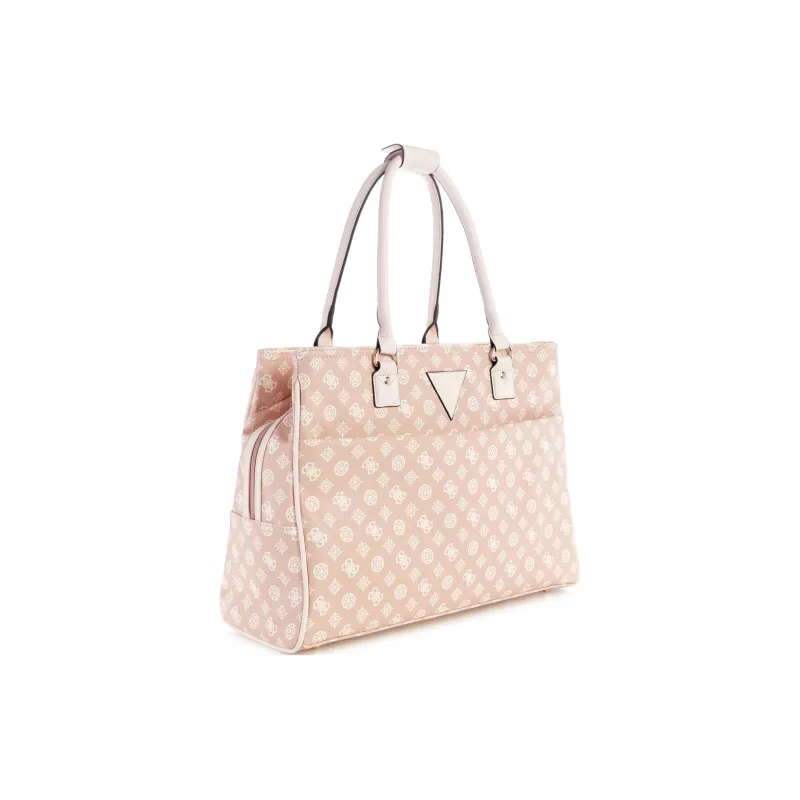 GUESS Artificial Leather Tote Bag Shopping Bag Shoulder Bag Handbag Women's Nude & Blush Multicolor-1