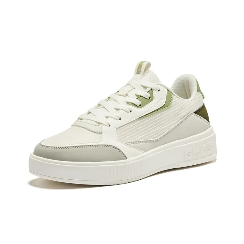 Erke Semi Summer 2.0 Cushioning Wear Resistant Low Top Skateboard Shoes Men's White Gray Green-2