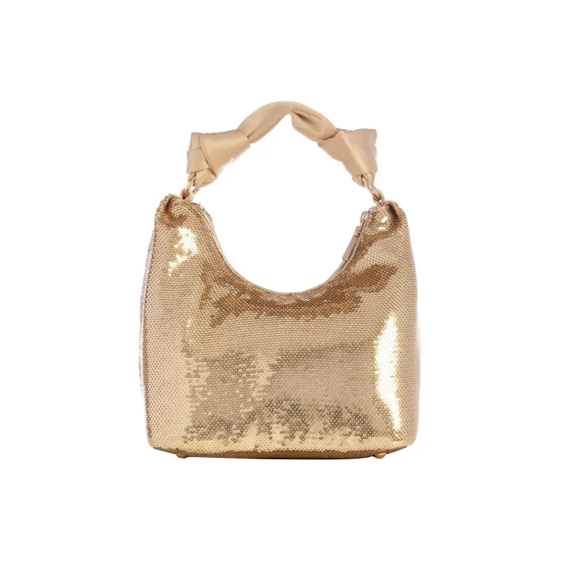 GUESS Sequins Hobo Bag Shoulder Bag Crossbody Bag Handbag Women's Gold-Colored-2