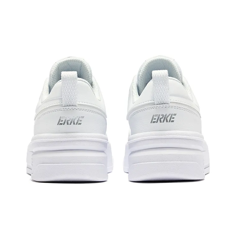 Erke Cool Play 2.0 Anti Slip Wear Resistant Low Top Skateboard Shoes Women's Erke White-3