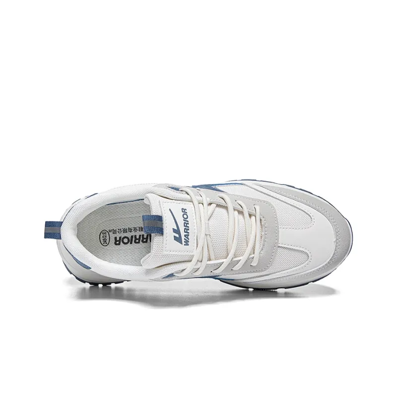 Warrior Lightweight And Breathable Low Top Casual Shoes Men's Beige Blue-2