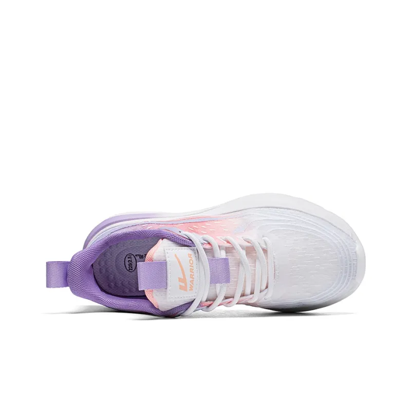 Warrior Lightweight And Breathable Low Top Casual Shoes Women's White Purple Pink-2
