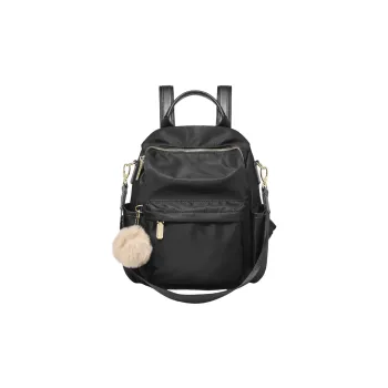 Marino Orlandi Fabric Backpack Large Size Women's Apricot Gray/Black