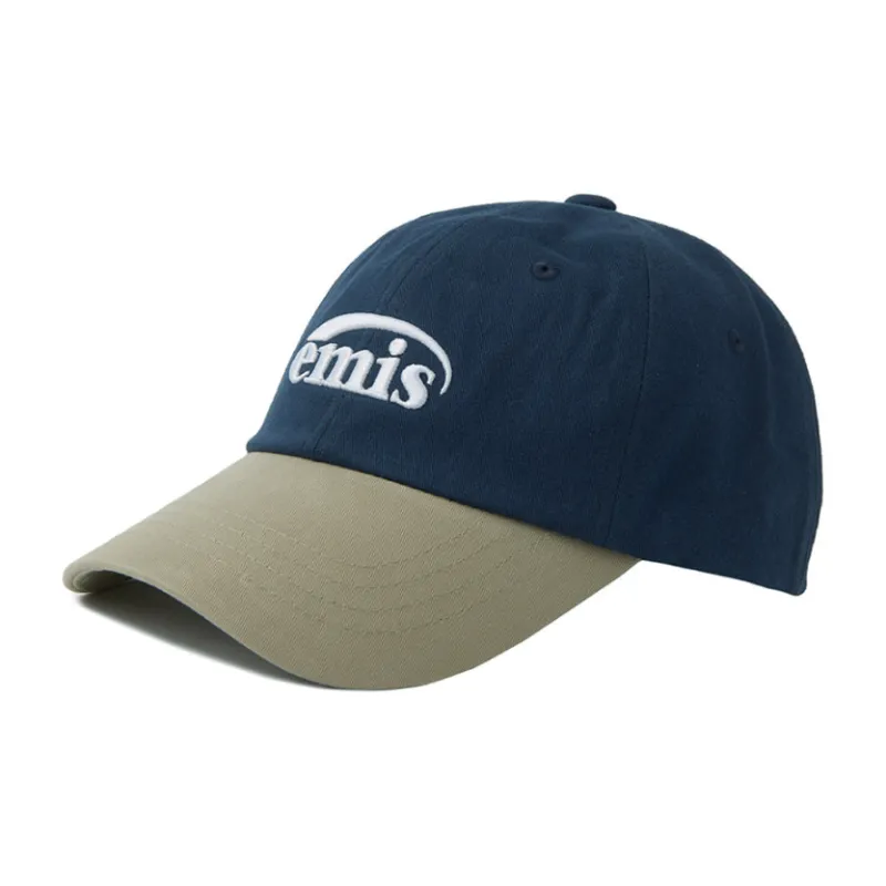 Emis Cotton Baseball Caps Unisex Beige/Blue-1