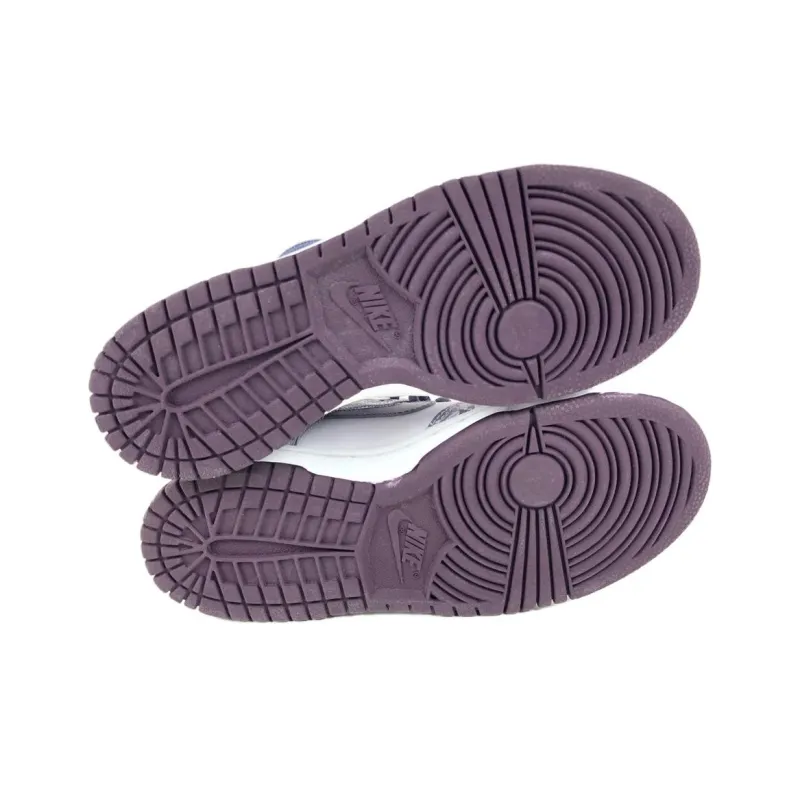 Nike Dunk Low Floral Slip-Resistant Low-Top Skateboard Shoes Women's Purple-4