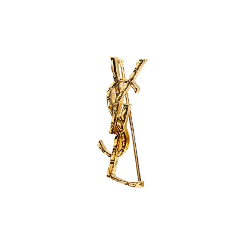 SAINT LAURENT Opyum Ysl Crocodile Brooch-1