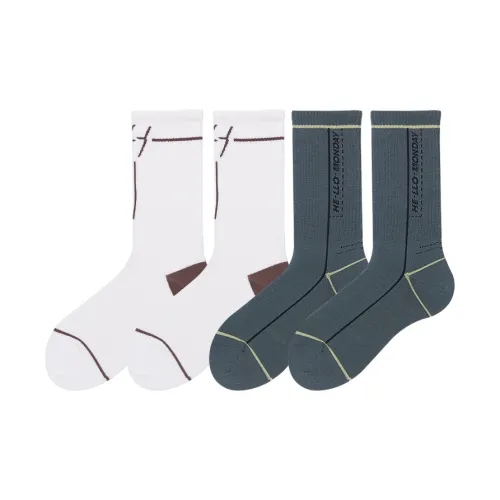 Hello Monday Mid-Calf Socks Unisex 4 Pack