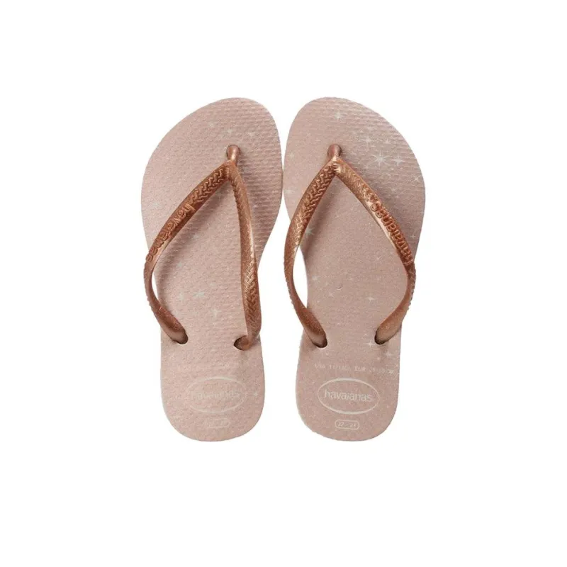 Havaianas Flip Flops Low Heel Women's Pink Silver-1