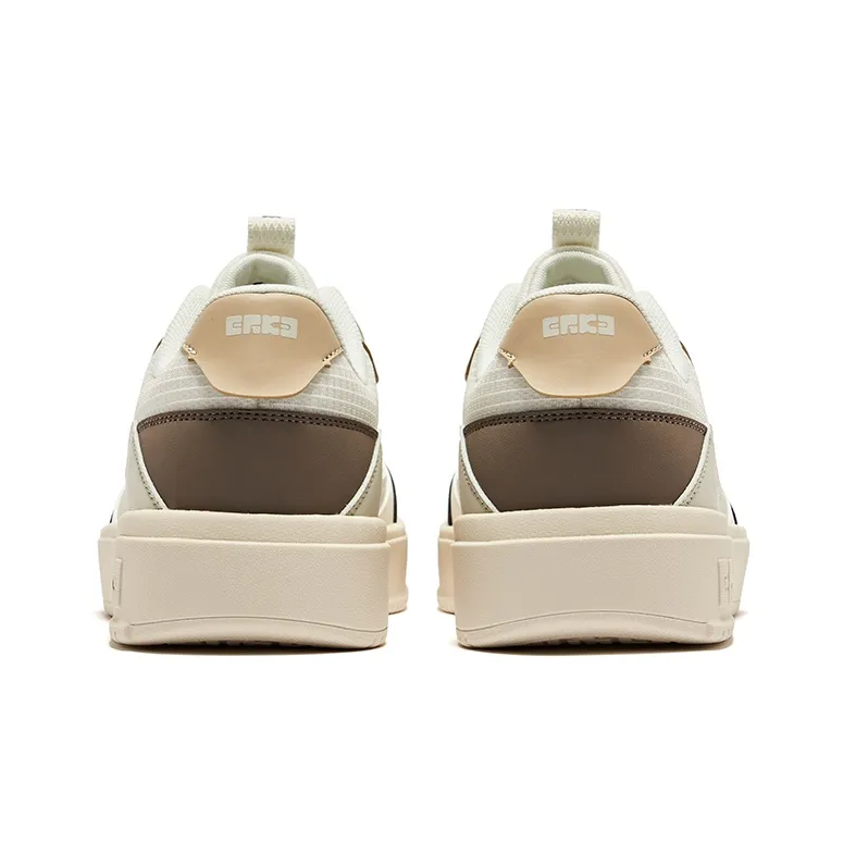 Erke Semi Summer 2.0 Slip Resistant Cushioning Low Top Skateboard Shoes Men's Beige Brown-3