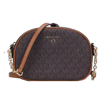 MICHAEL KORS Jet Set PVC Shoulder Bag, Crossbody Bag Trumpets Women's Dark Brown