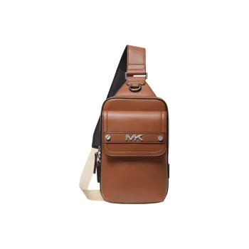 MICHAEL KORS Cow Leather Sling Bag, Fanny Pack, Shoulder Bag, Crossbody Bag Medium Size Men's Leather Brown