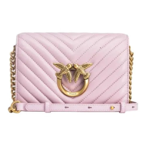 PINKO Click Series Cow Leather Crossbody Bag, Shoulder Bag Mini Women's Lilac