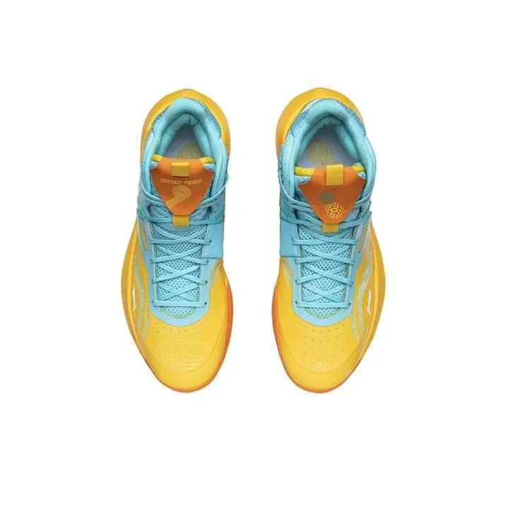 LINING Sonic 9 Team Basketball Shoes Men Mid Top Yellow/Blue-3