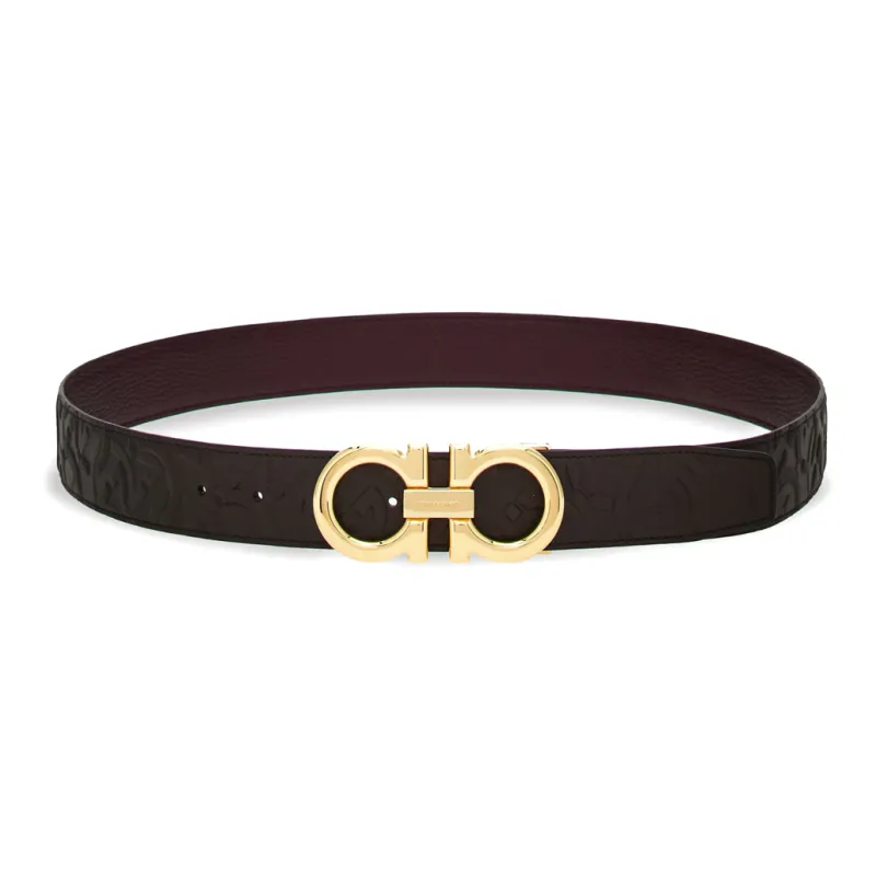 Ferragamo Gancini Reversible Calfskin Belt-0