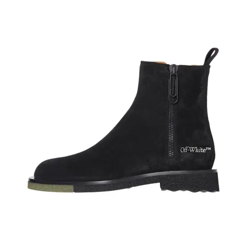 OFF-WHITE Sponge Ankle Boot Black Khaki