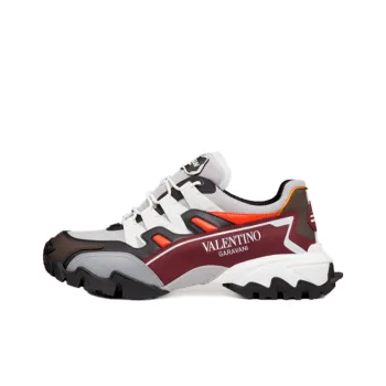 Valentino Climbers Anti Slip Wear Resistant Low Top Casual Shoes Men's Gray Red