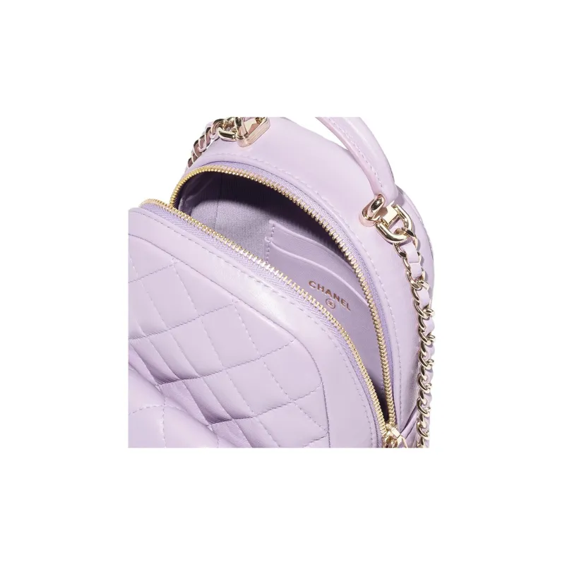 CHANEL Lambskin Backpack Mini Women's Lilac-3
