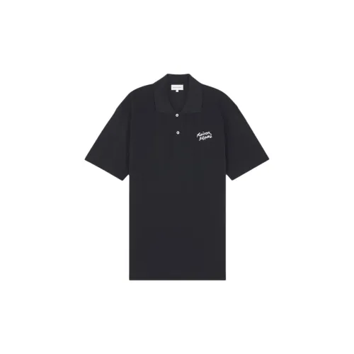 Maison Kitsune Polo Shirts Men Black