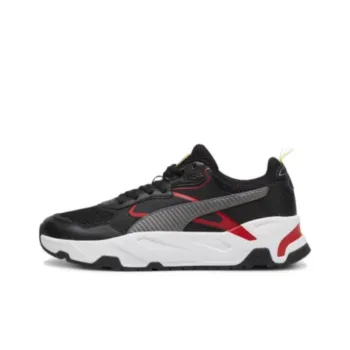 PUMA Scuderia Ferrari Cushioning, Wear Resistant Low Top Running Shoes Men's Black Red