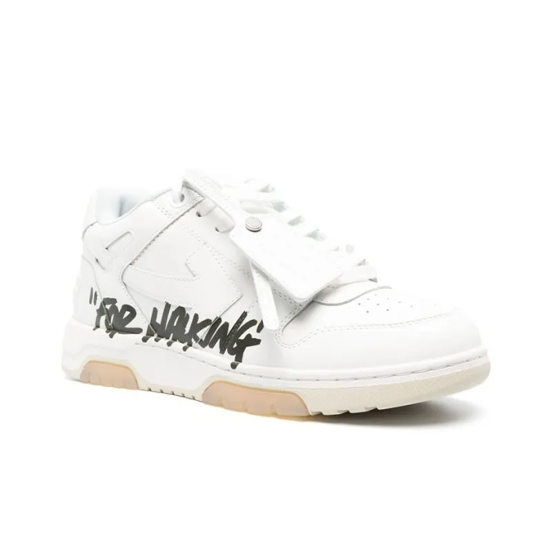 OFF WHITE Out Of Office For Walking Low Top Sneaker 'White Black'-2