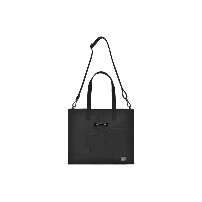 EPIPHQNY PU Shoulder Bag, Crossbody Bag, Handbag Medium Size Unisex Black-0
