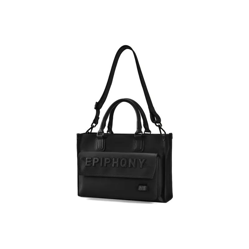 EPIPHQNY PU Shoulder Bag, Crossbody Bag, Handbag Medium Size Unisex Black-10